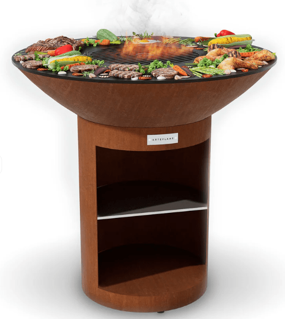 Arteflame Classic 40″ Grill Tall Round Base with Storage