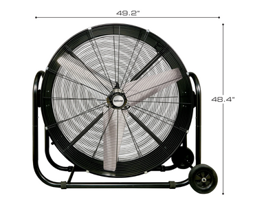 Hurricane® 42" Drum Fan Portable Heavy-duty Cooling Air - Black