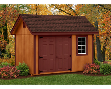 Yard Craft 8x12 Fairmont Storage Shed KitOrange with Brown Door