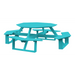 A&L Furniture 54-inch Amish-Made Octagonal Poly Walk-In Picnic Tables_Aruba Blue