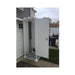4_sided_todd_pod_outdoor_shower_kit_in_front_of_garage