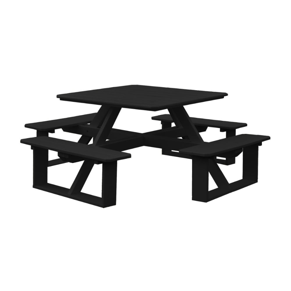 A&L Furniture 44 inch Square Walk-In Table_Black