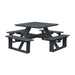 A&L Furniture 44 inch Square Walk-In Table_Dark Gray