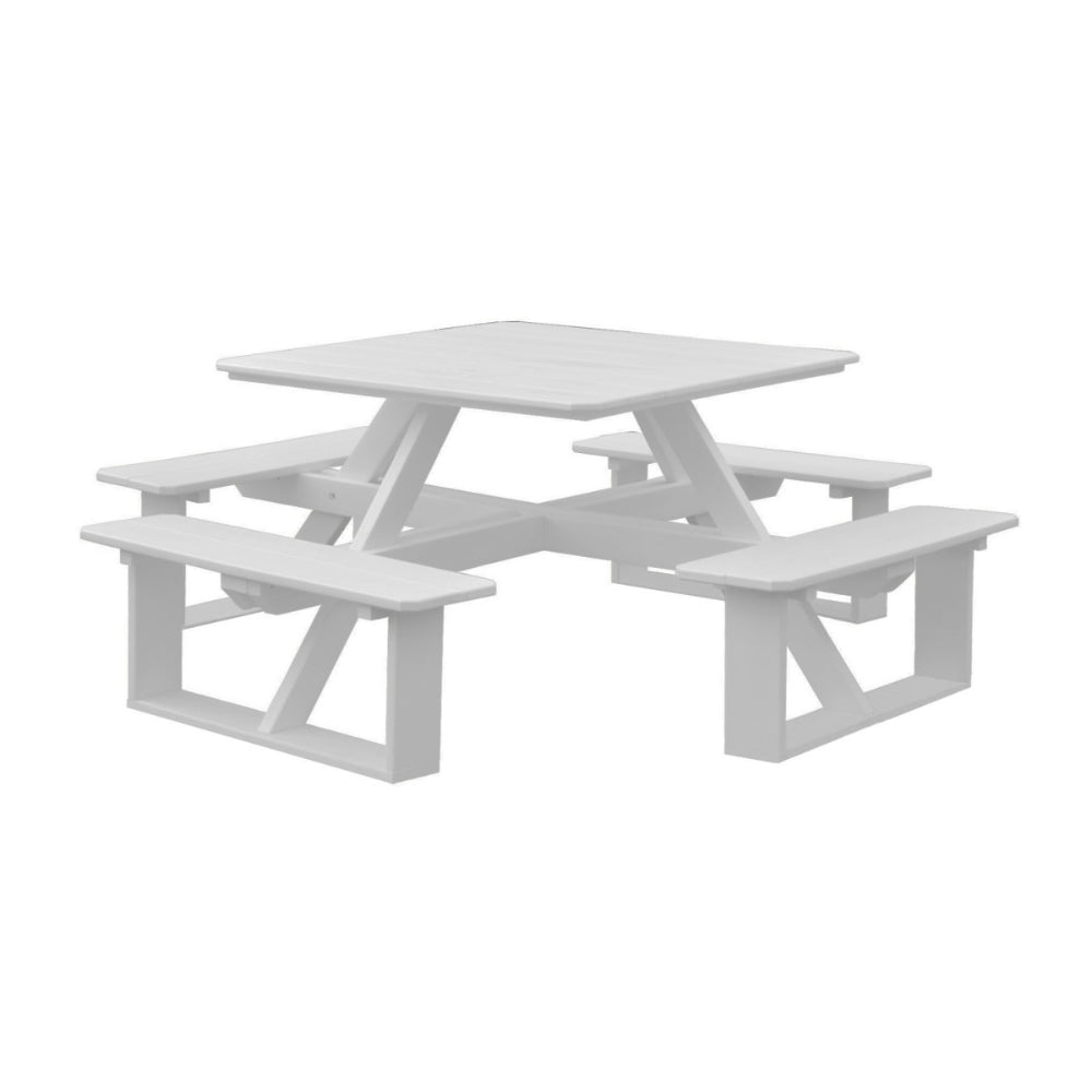 A&L Furniture 44 inch Square Walk-In Table_White