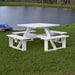 A&L Furniture 44 inch Square Walk-In Table_White