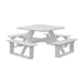 A&L Furniture 44 inch Square Walk-In Table_White