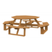 A&L Furniture 54-inch Amish-Made Octagonal Poly Walk-In Picnic Tables_Cedar