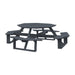 A&L Furniture 54-inch Amish-Made Octagonal Poly Walk-In Picnic Tables_Dark Gray