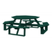 A&L Furniture 54-inch Amish-Made Octagonal Poly Walk-In Picnic Tables_Green
