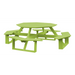 A&L Furniture 54-inch Amish-Made Octagonal Poly Walk-In Picnic Tables_Lime