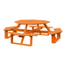 A&L Furniture 54-inch Amish-Made Octagonal Poly Walk-In Picnic Tables_Orange