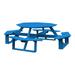 A&L Furniture 54-inch Amish-Made Octagonal Poly Walk-In Picnic Tables_Pacific Blue