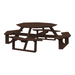 A&L Furniture 54-inch Amish-Made Octagonal Poly Walk-In Picnic Tables_Tudor Brown