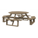 A&L Furniture 54-inch Amish-Made Octagonal Poly Walk-In Picnic Tables_Weather Wood