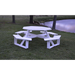 A&L Furniture 54-inch Amish-Made Octagonal Poly Walk-In Picnic Tables_White