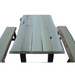 A&L Furniture 5' Ridgemont Table with 2 Benches_Unfinished