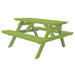 A&L Furniture 5' Table with Attached Benches_Lime