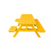 A&L Furniture 6 Foot Table with Attached Benches_Wheelchair Accessible_Yellow
