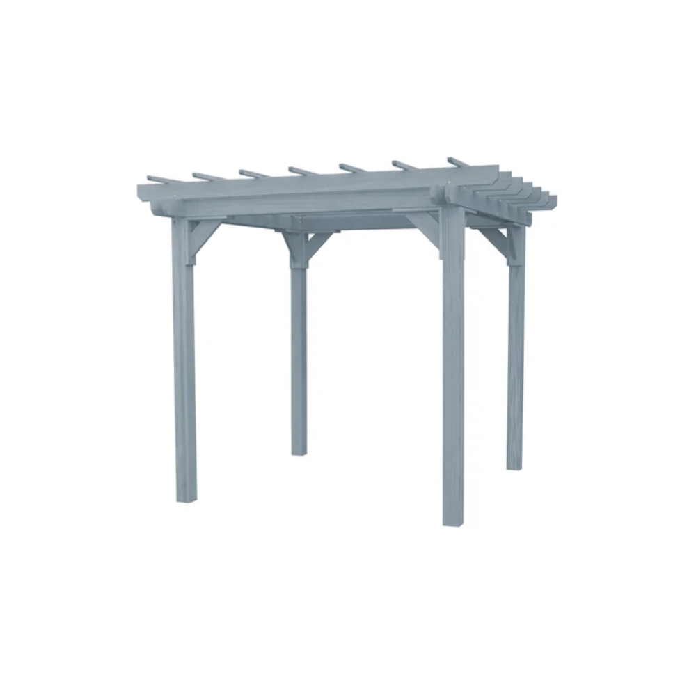 A&L Furniture 6'x 8' Bradford Pergola with Swing Hanger_Gray