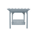 A&L Furniture 6'x 8' Bradford Pergola with Swing Hanger_Gray