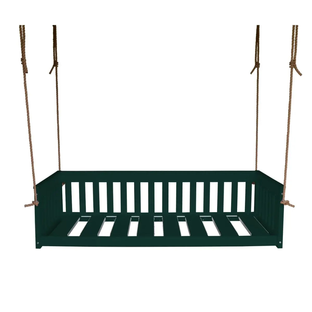 A&L Furniture 75" Deep Seating Mission Swing with Rope Green