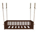A&L Furniture 75" Deep Seating Mission Swing with Rope Tudor Brown