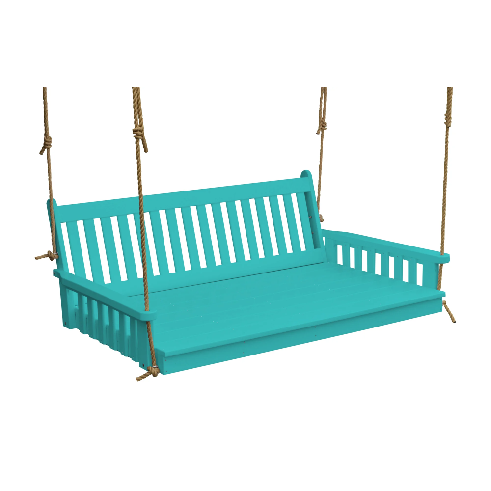 A&L Furniture Poly Traditional Swingbed_Aruba_Blue