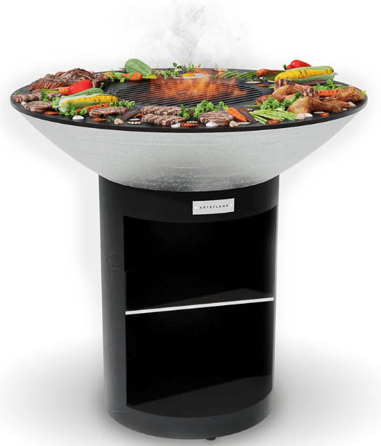Arteflame Classic 40″ Grill Tall Round Base with Storage