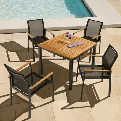 Barlow Tyrie Aura 5-Piece Square Outdoor Dining Set