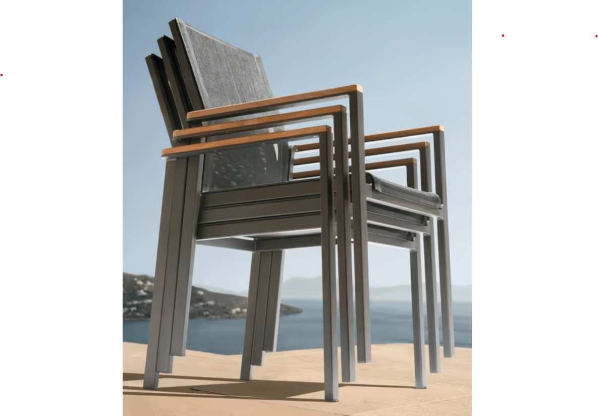 Barlow Tyrie Aura 5-Piece Square Outdoor Dining Set