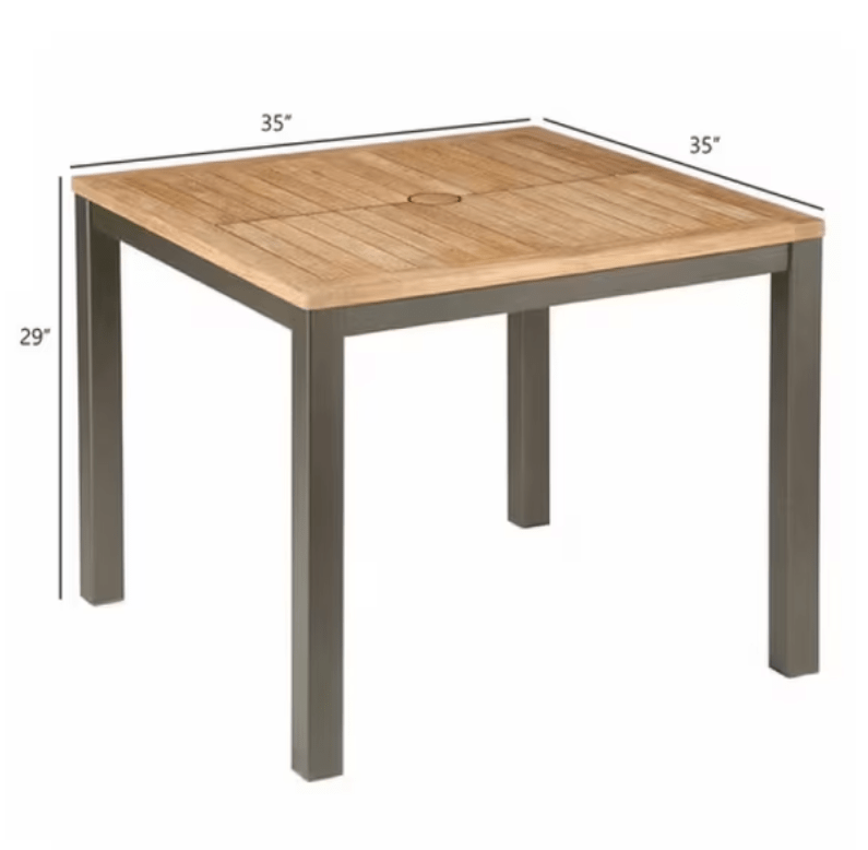 Barlow Tyrie Aura 5-Piece Square Outdoor Dining Set