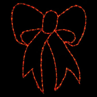 Brite Ideas 36" LED Large Bow Ornament Holiday Lighting - Red