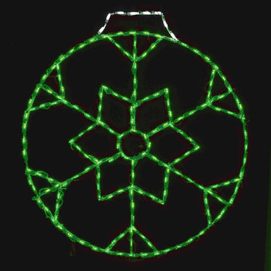 Brite Ideas 36" LED Snowflake Ornament Holiday Lighting - Green