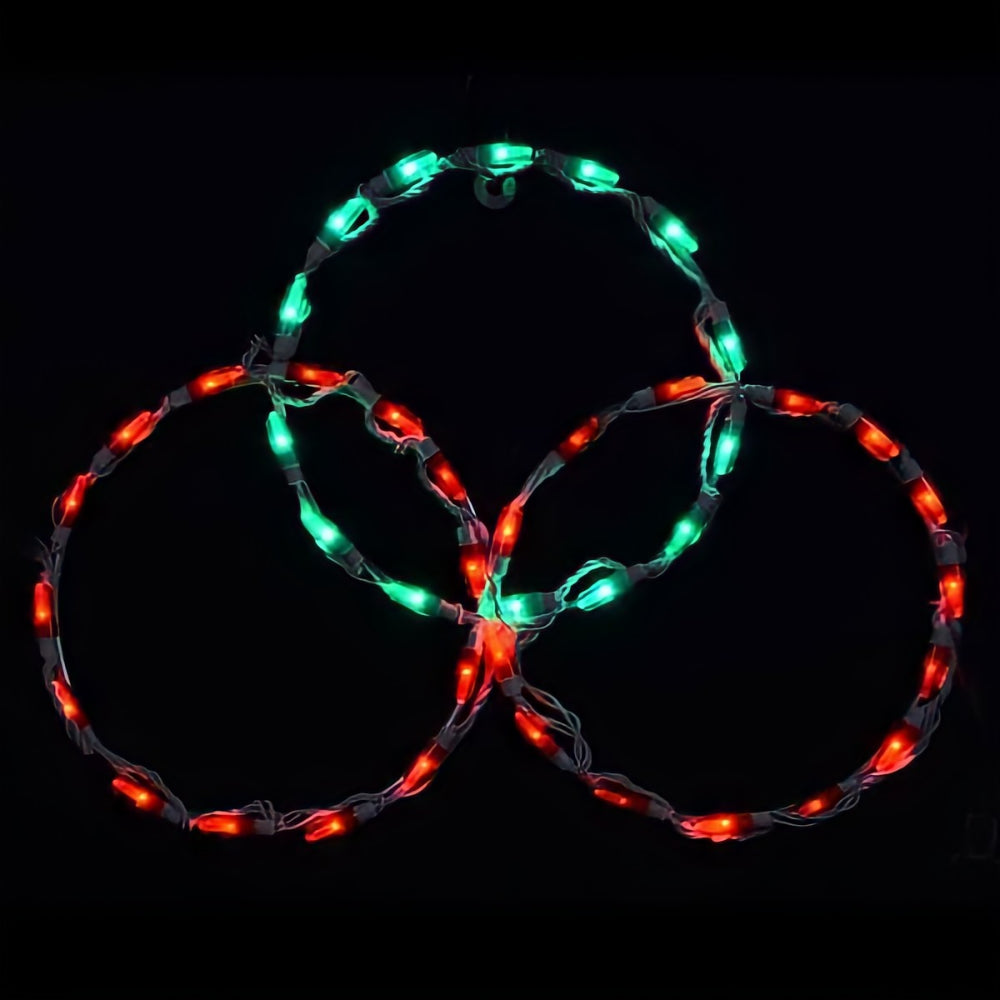 Brite Ideas LED 3 R/G Circle Peak Topper Holiday Lighting - Red/Green