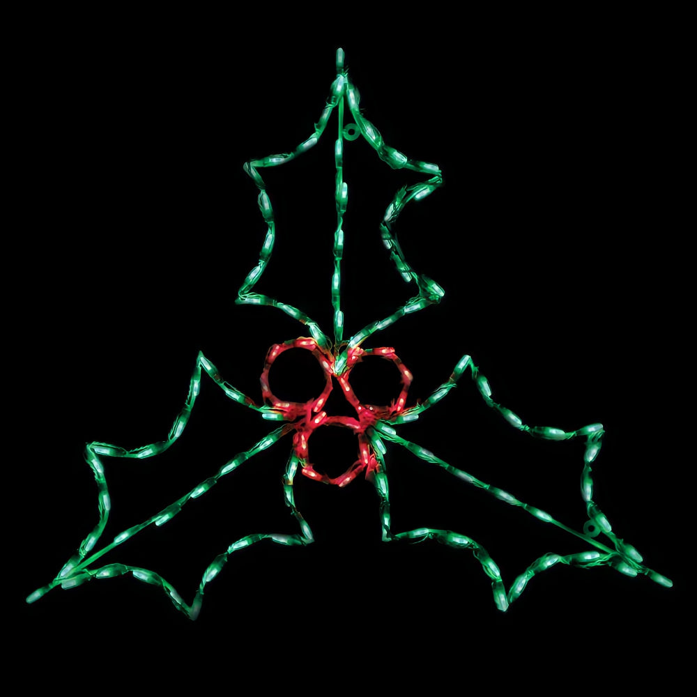 Brite Ideas LED Holly with Berries Holiday Lighting - Red/Green