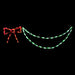 Brite Ideas LED Linkable Bow with Garland - Red/Green