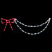 Brite Ideas LED Linkable Bow with Garland - Red/White