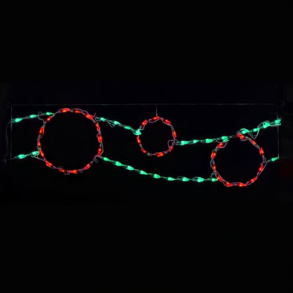 Brite Ideas LED Ornament Ribbon Holiday Lighting - Red/Green
