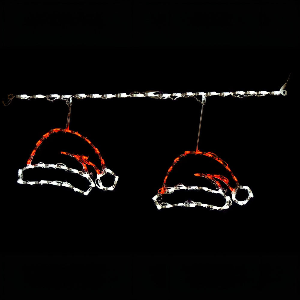 Brite Ideas LED Santa Hat Freestyle Linkable Holiday Lighting Red White