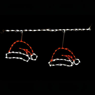 Brite Ideas LED Santa Hat Freestyle Linkable Holiday Lighting Red White