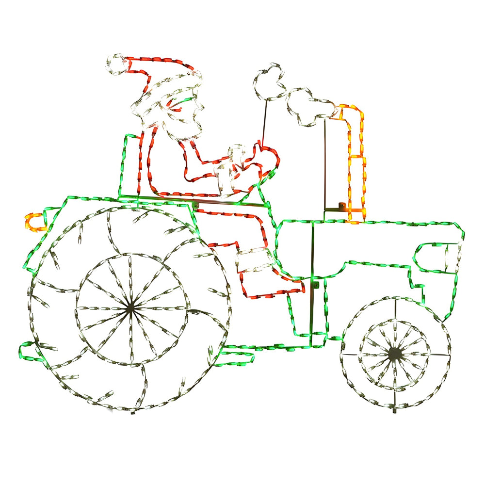 Brite Ideas LED Santa Tractor