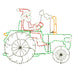 Brite Ideas LED Santa Tractor