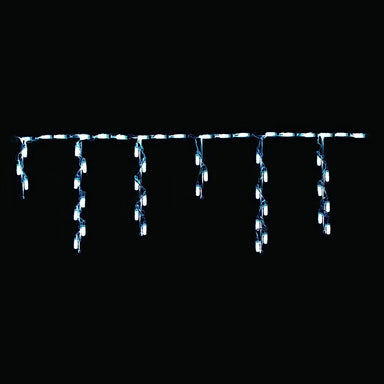Brite Ideas LED Steel Icicle Freestyle Linkable Holiday Lighting White