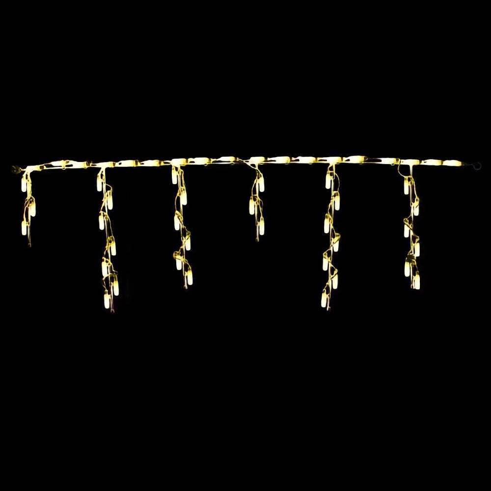 Brite Ideas LED Steel Icicle Freestyle Linkable Holiday Lighting Warm White