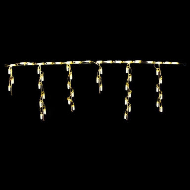 Brite Ideas LED Steel Icicle Freestyle Linkable Holiday Lighting Warm White