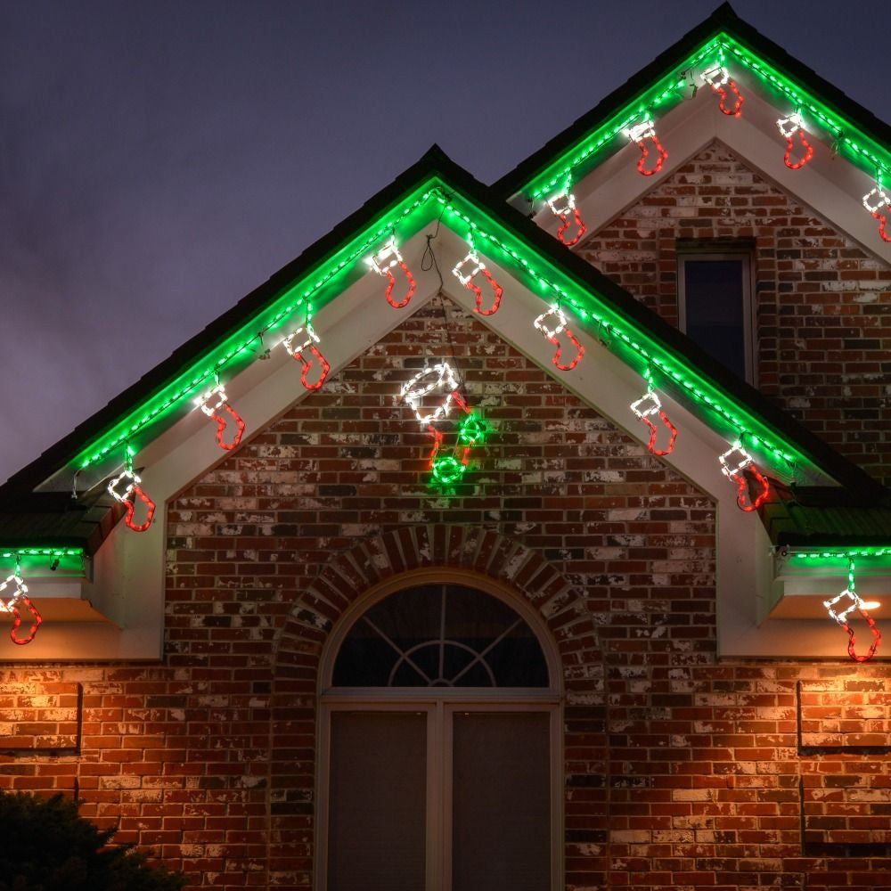 Brite Ideas LED Steel Stocking Linkable Freestyle Red Green White