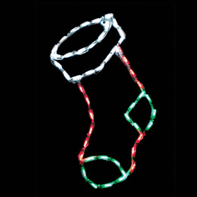 Brite Ideas LED Stocking Empty Ornament Holiday Lighting - Multi Color
