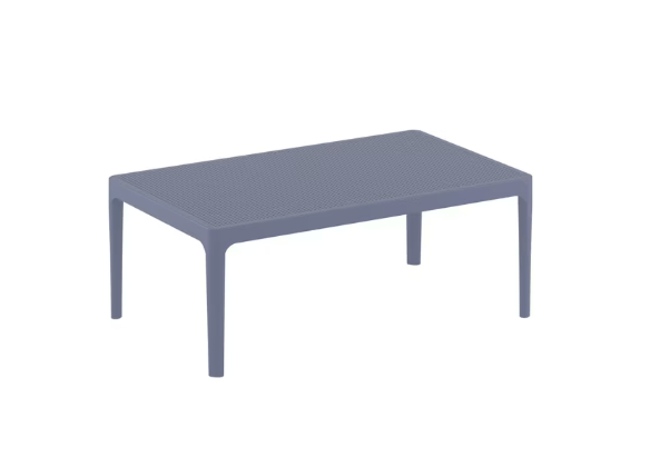 gray campamia table in white backhground
