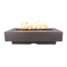 an image of chestnut colored Del Mar fire pit  with flames
