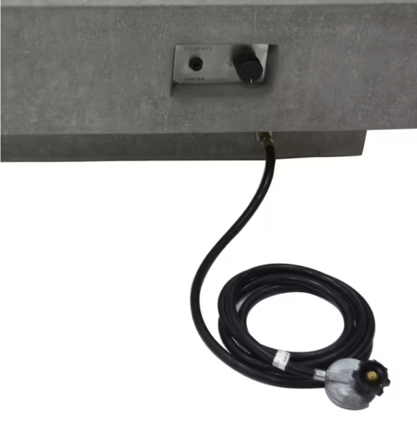 Elementi Metropolis 56" Rectangular Concrete Gas Fire Pit Table